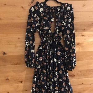 Maxi dress with four splits at the bottom